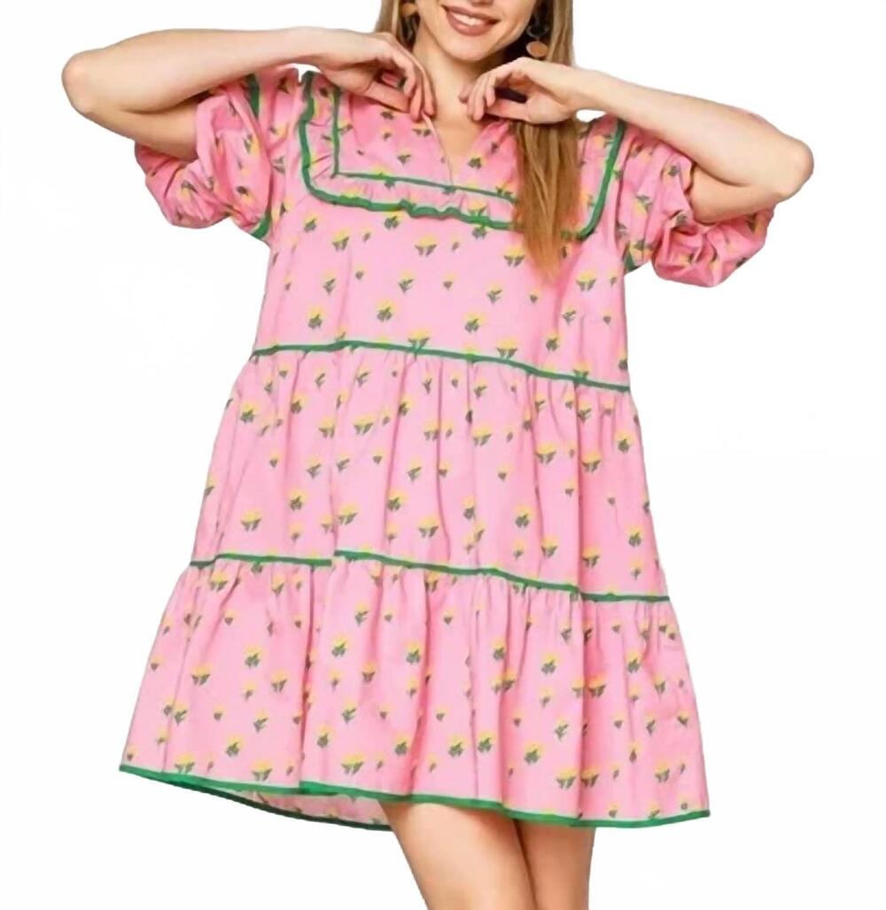 NEW UMGEE marigold fields dress in pink